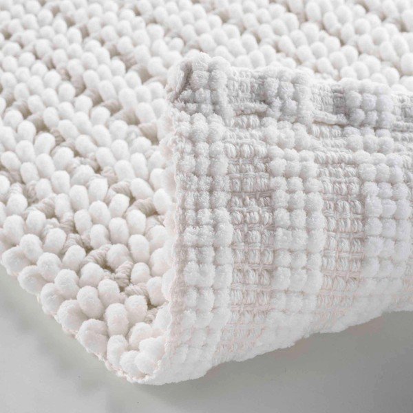 Valge vannitoamatt 50x80 cm Voltis - douceur d'intérieur-image-2