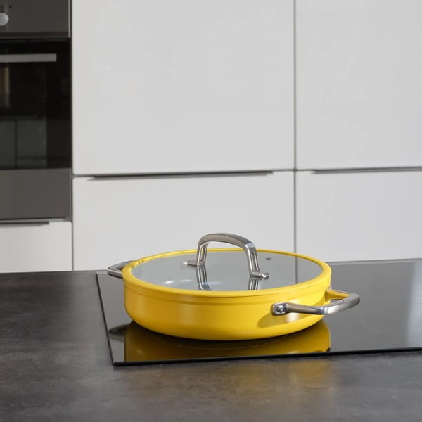 Alumiiniumist pann koos kaane ja mittenakkuva pinnaga ø 28 cm tegame Meda 3.0 - FABINI-image-1