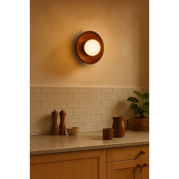 Pruun seinalamp ø 24 cm Elsa - Opviq lights-image-1