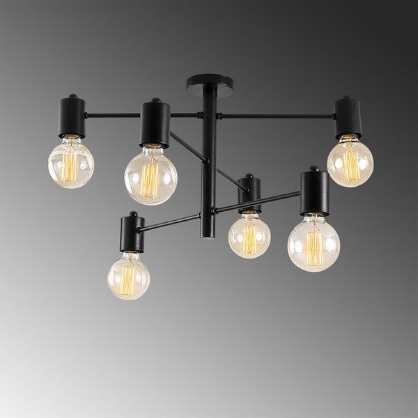 Must laevalgusti 6 pirnile Hexa - Opviq lights-image-1