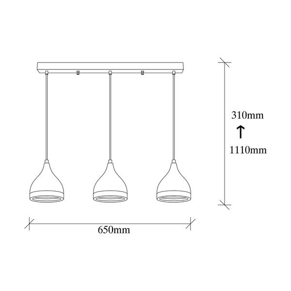 Must-vasevärvi rippvalgusti metallist varjuga Yildo - Opviq lights-image-4