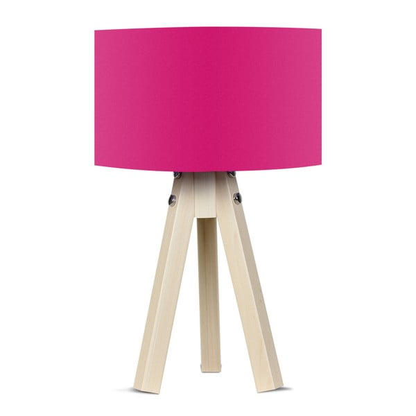 Stolní lampa s růžovým stínítkem Kate Louise Naturel