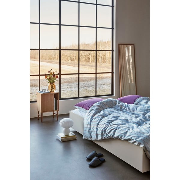 Sinine ja lilla puuvillane voodipesu Sandra, 140 x 200 cm. - Hübsch-image-1