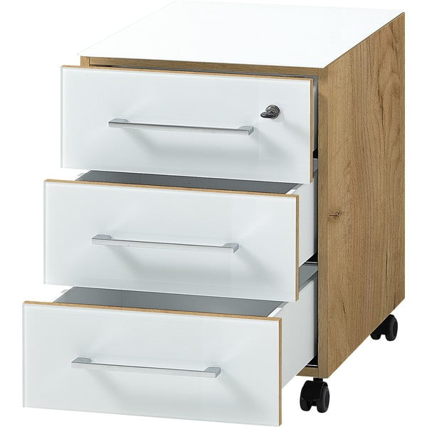 Valge naturaalne tammepuust kapi 40x55 cm Monteria - Germania-image-3