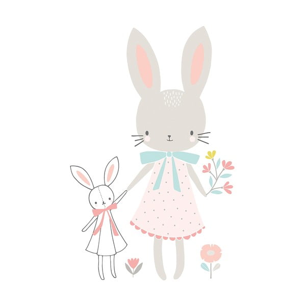 Laste kleebis 58x90 cm Little Miss Rabbit - Lilipinso