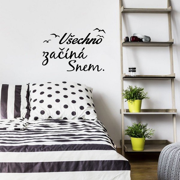 Seinakleebis koos tsitaadiga Kõik algab unistusega - Ambiance-image-1