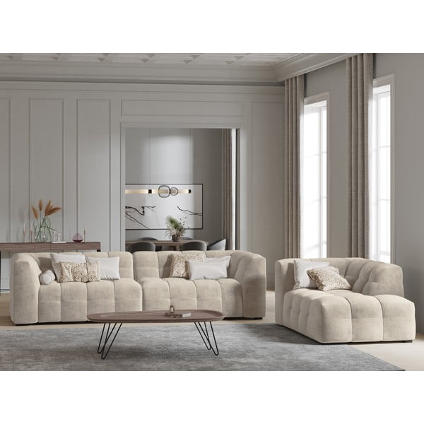 Beež sametne diivan , 280 cm Vesta - Windsor & Co Sofas-image-1