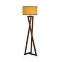 Sinepivärvi-pruun põrandavalgusti tekstiilist varjuga (kõrgus 149 cm) Maçka - Opviq lights