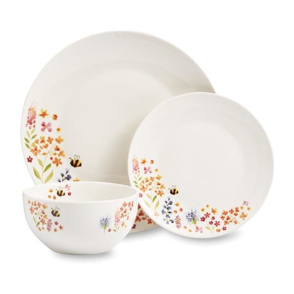 12dílný set nádobí z porcelánu Cooksmart ® Bee Happy
