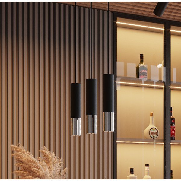 Must/hõbedane metallist laevalgusti ø 6 cm Longbot - Sollux-image-3