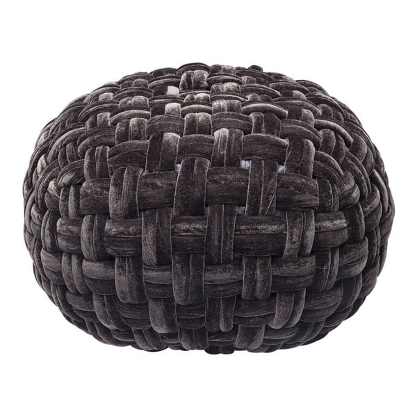 Černý puf Kare Design Olivio, ⌀ 50 cm
