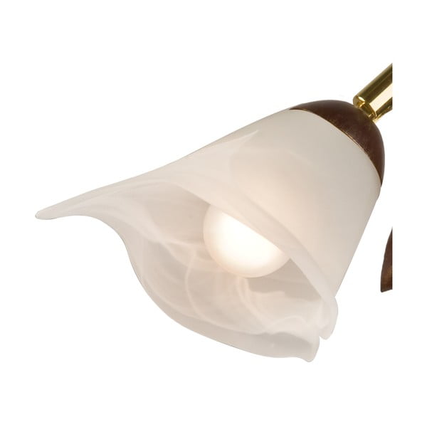 Tumepruun laualamp klaasist varjuga, kõrgus 40 cm Bluszcz - LAMKUR-image-4