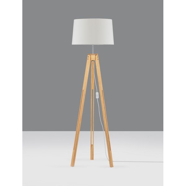Valge/naturaalne põrandalamp (kõrgus 145 cm) Leroy - Nova Luce-image-3