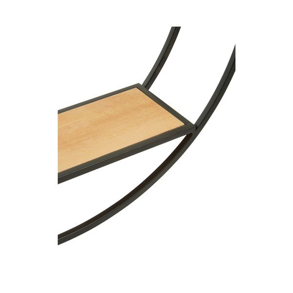 Must/naturaalse värvi astmeline metallriiul 61 cm Mataram - Premier Housewares-image-3