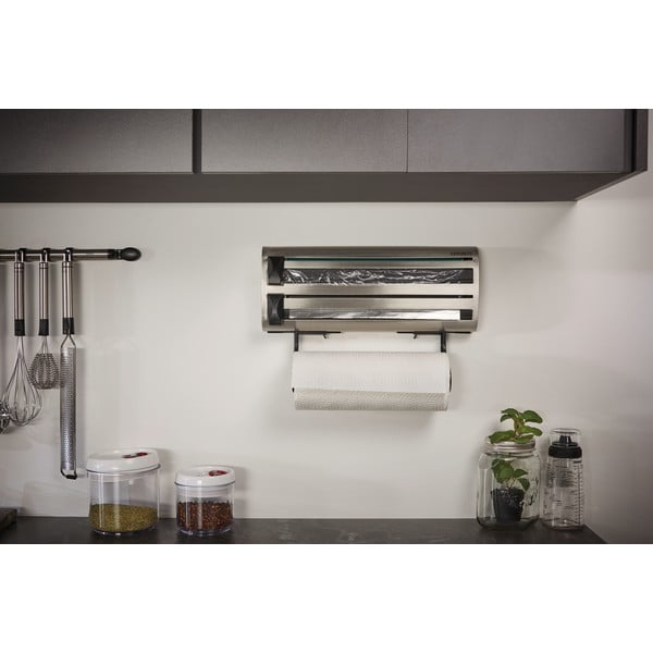 Hõbedane fooliumi- ja majapidamispaberi hoidja seinalekinnituv roostevaba teras Parat Royal – LEIFHEIT-image-2