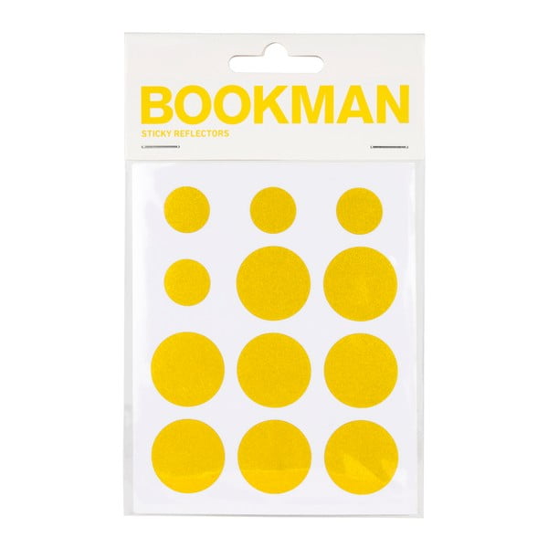 Sada 12 žlutých samolepících odrazek Bookman