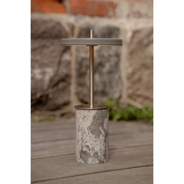 Hall marmorist hämardatav LED-lauavalgusti metallist varjuga (kõrgus 25,5 cm) Asteria Move Mini - UMAGE-image-1