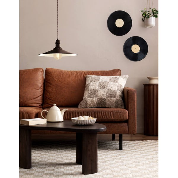 Tumepruun rippvalgusti metallist varjuga ø 36 cm STOCKBURY - EGLO-image-1