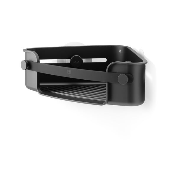 Must plastikust puurimisvaba vannitoa nurgariiul Flex Adhesive - Umbra