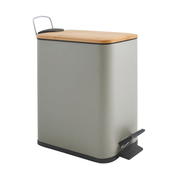 Hallikaspruun terasest prügikast 5 l Erik - Spirella