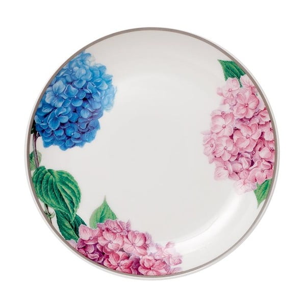 Dezertní talíř z kostního porcelánu Ashdene Pastel Hydrangeas, ⌀ 15 cm
