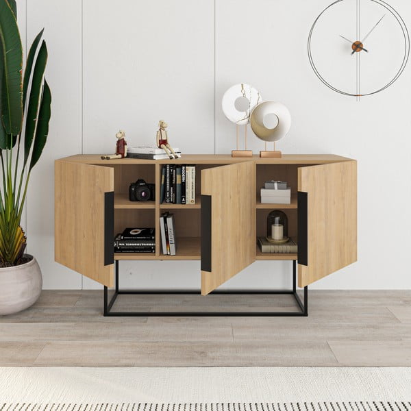 Madal kummut tammedekooriga 150x80 cm Titan - Marckeric-image-1