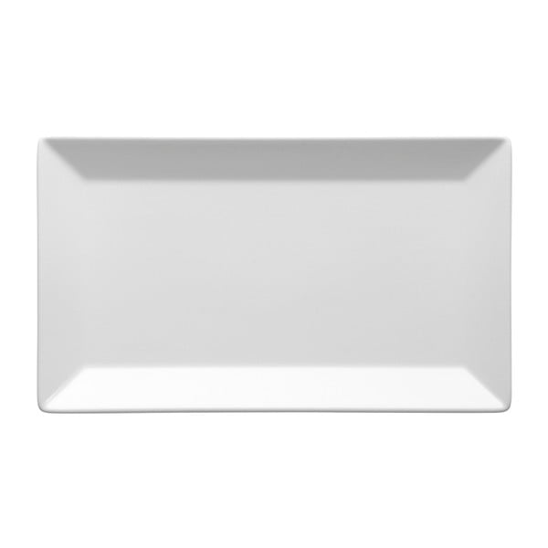 Sada 6 matných bílých talířů Manhattan City Matt, 25 x 14,5 cm