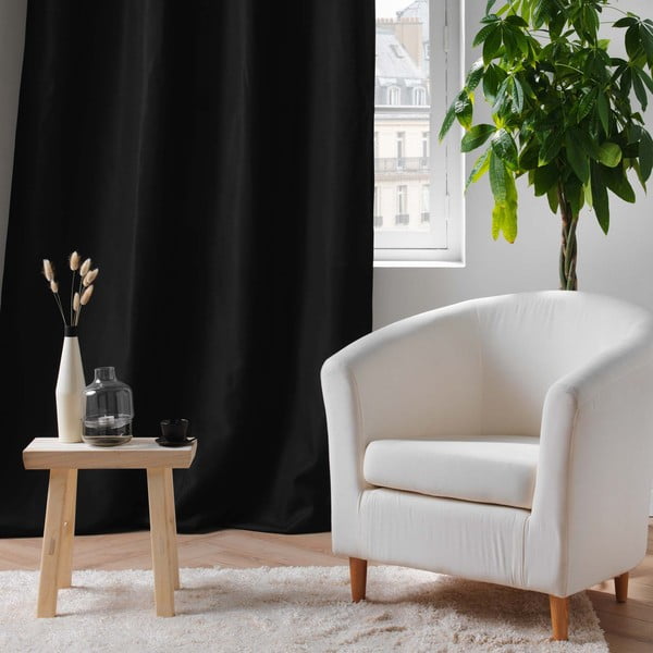 Must mikrokiududest helikindel kardin 135x260 cm Micropolar - douceur d'intérieur-image-4