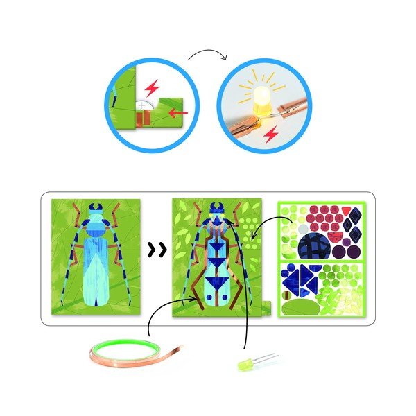 Komplekt 3 helendavat pilti Insectarium - Djeco-image-2