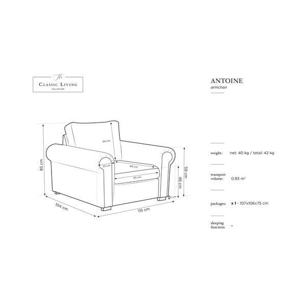 Světle šedé křeslo Windsor & Co Sofas Hermes-image-1