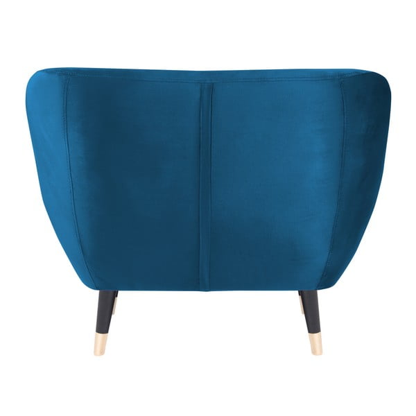 Mustade jalgadega sinine tugitool Amelie - Mazzini Sofas-image-4