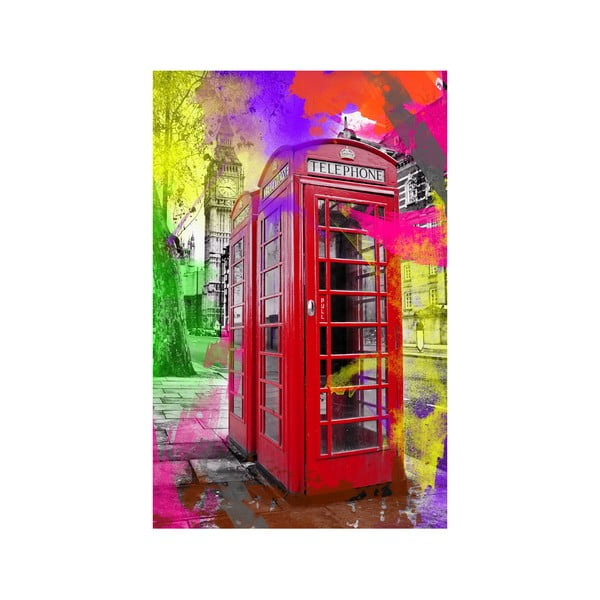 Obraz Red Phonebox, 45 x 70 cm