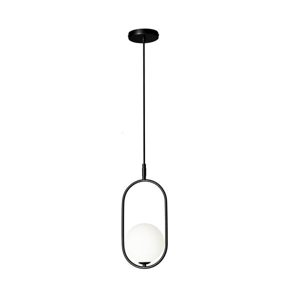 Must rippvalgusti klaasist lambivarjundiga 18.5x15 cm Cordel - Candellux Lighting-image-2