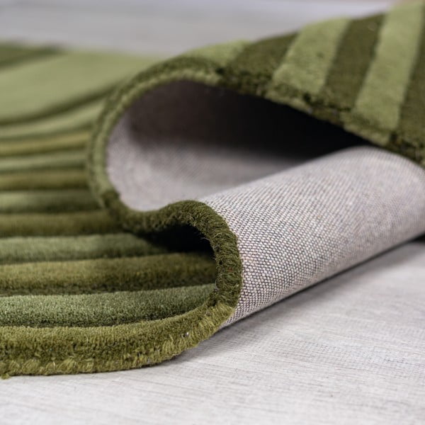 Roheline käsitsi kootud villane vaip 150x240 cm Conway Retro - Flair Rugs-image-3