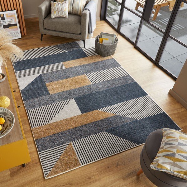 Kollane/sinine vaip 160x230 cm Brix - Flair Rugs-image-4