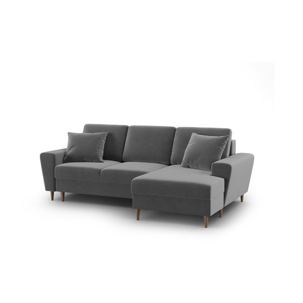 Helehall sametist panipaigaga nurgadiivanvoodi (parem nurk) Kyoto - Cosmopolitan Design-image-1