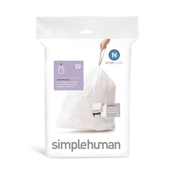 Prügikotid 20 tk 50 l - simplehuman