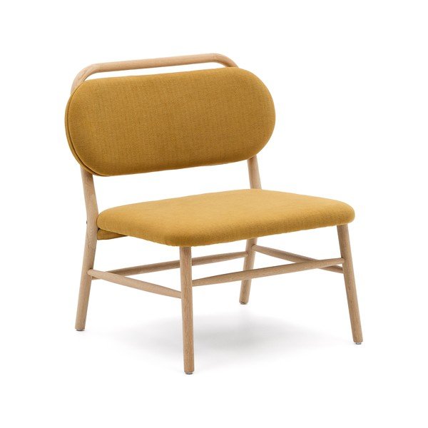 Sinepivärvi šenillist tugitool Helda - Kave Home