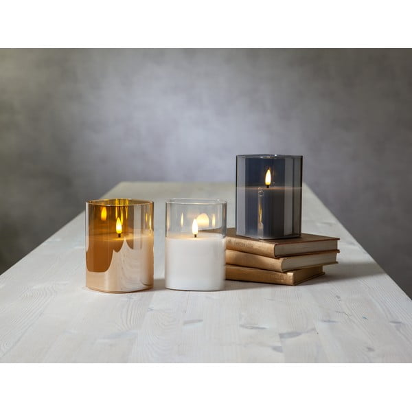 Hall LED vahaküünal klaasist , kõrgus 12,5 cm Flamme - Star Trading-image-4