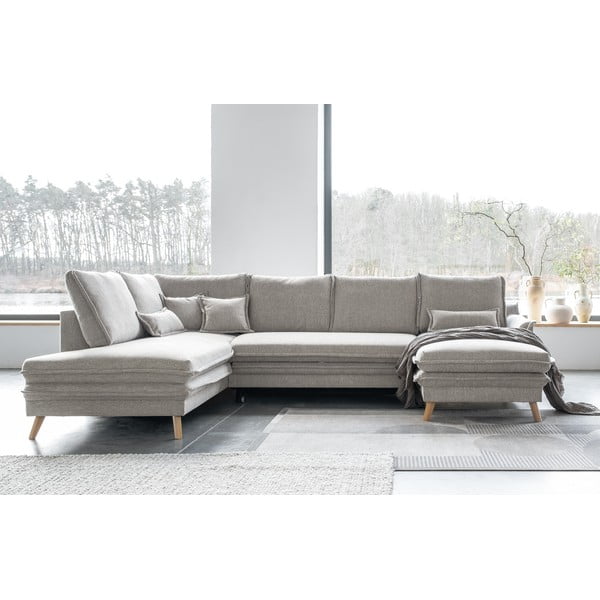 Beež U-kujuline diivanvoodi (vasak nurk) Charming Charlie – Miuform-image-1