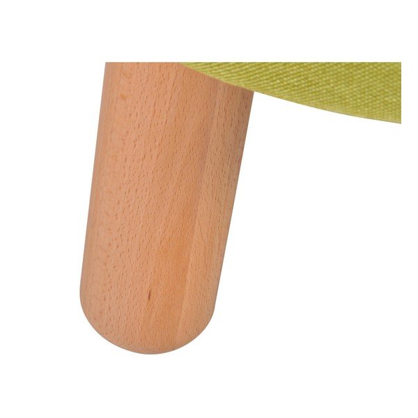 Zelená stolička s detaily z bukového dřeva a odnímatelnou deskou Garageeight Molde, ⌀ 35 cm-image-3