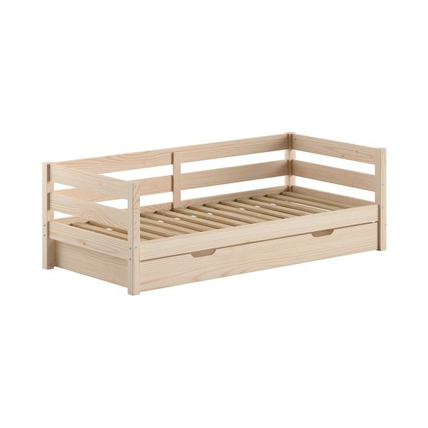 Männipuidust lastevoodi väljatõmmatava voodipõhjaga 90x200 cm Margrit - Vipack