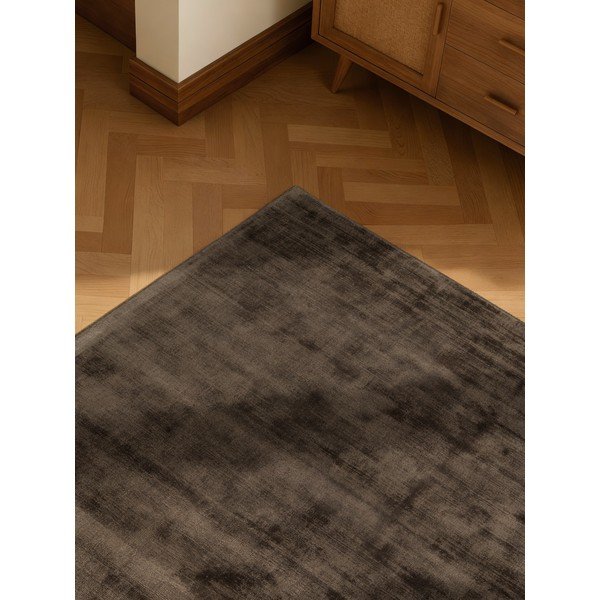Pruun käsitsi kootud viskoosvaip 80x150 cm Noemi - Vikosa-image-4