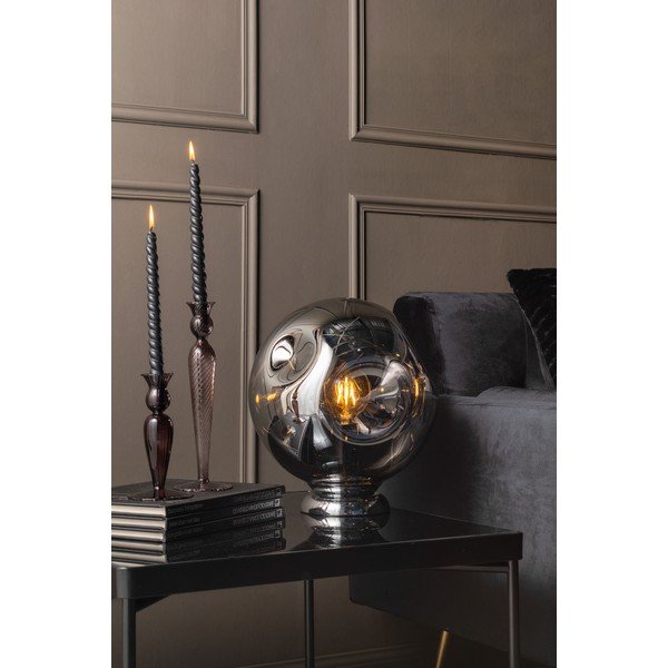 Hall klaasist küünlajalg, kõrgus 17 cm Swirl - PT LIVING-image-1