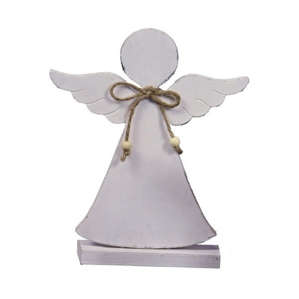 Bílý dekorativní anděl s mašlí Ego Dekor 