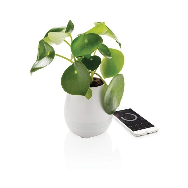 Bílý květináč se zabudovaným reproduktorem XD Design Flower-image-1