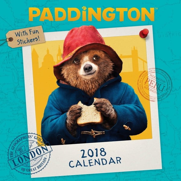 Nástěnný kalendář pro rok 2018 s lepíky Portico Designs Paddington