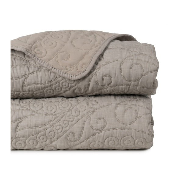 Taupe tepitud voodikate 180x260 cm - Ixia