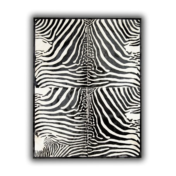 Koberec z pravé kůže Pipsa Zebra, 140x200 cm