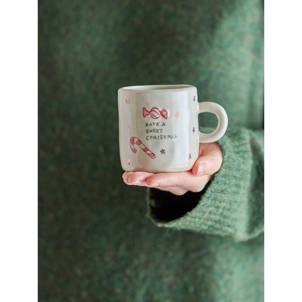 Kreemikas jõulumotiiviga kamenistest tassid, 4 tk, 260 ml Christy – Bloomingville-image-3
